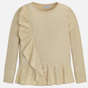 Tricou maneca lunga metalizata fetita Mayoral 7048TI18CHAMP